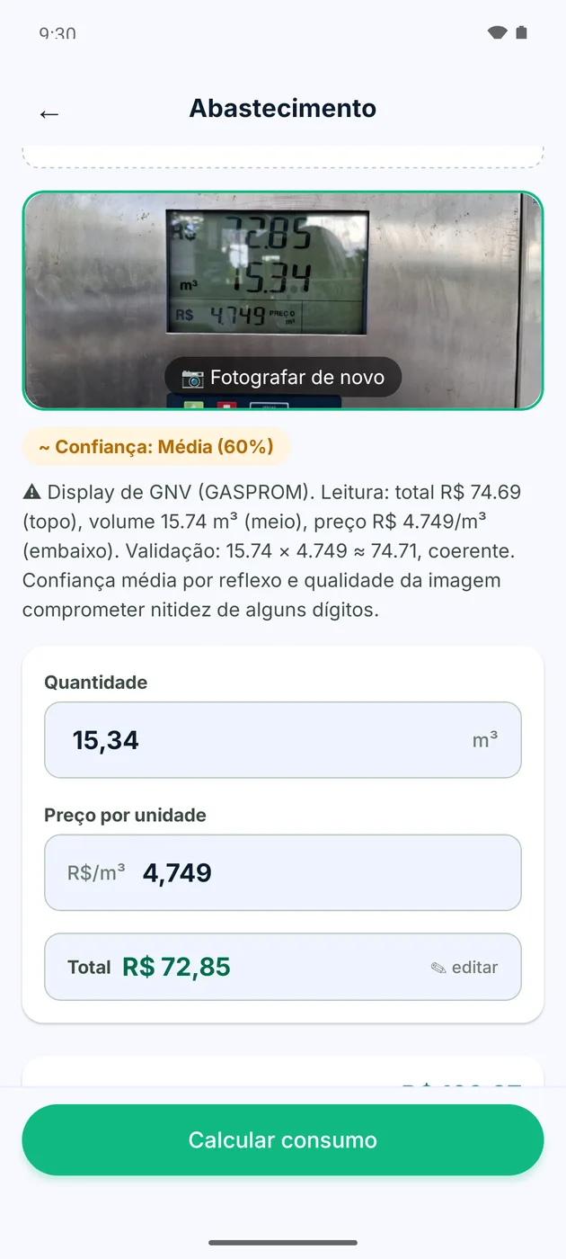 A leitura da bomba