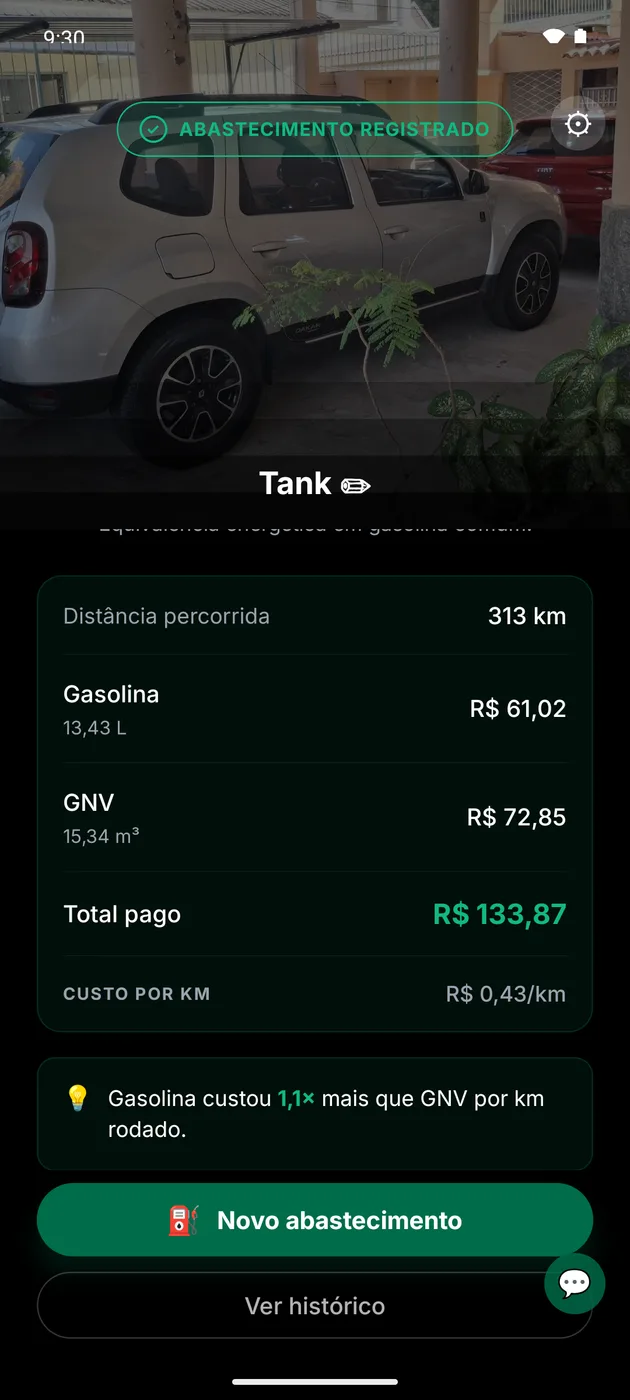 O detalhe do resultado