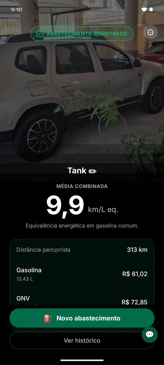 A tela de resultado