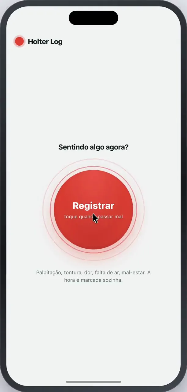 O único botão vermelho