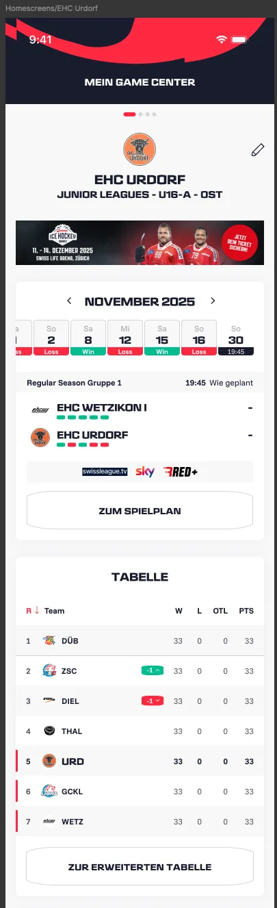 Calendário no celular